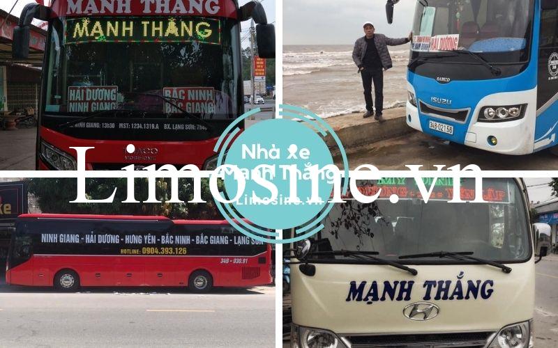 Nhà xe Mạnh Thắng - Số điện thoại đặt vé Hải Dương Lạng Sơn Phú Thọ  