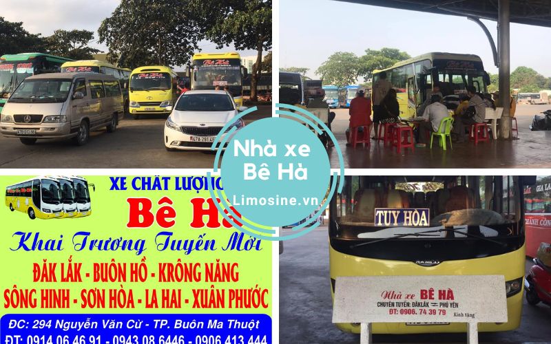 Nhà xe Bê Hà - Bến xe và điện thoại đặt vé Buôn Ma Thuột Đắk Lắk đi Phú Yên
