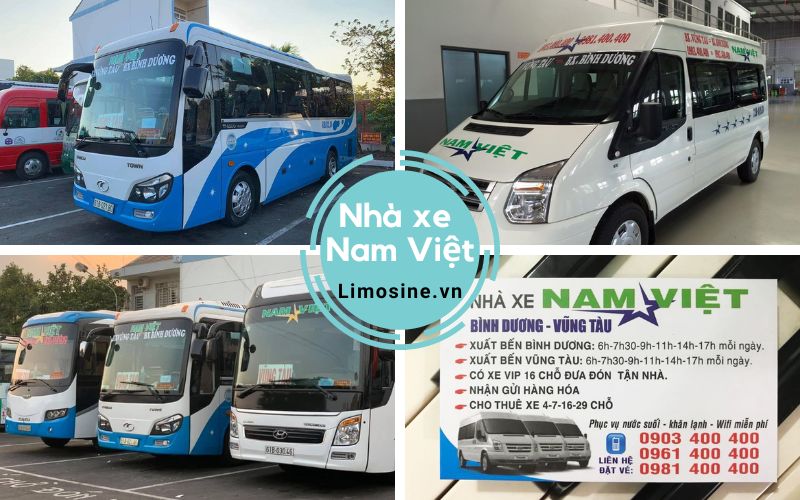 Xe Nam Việt - Bến xe, giá vé và số điện thoại đặt vé Bình Dương Vũng Tàu