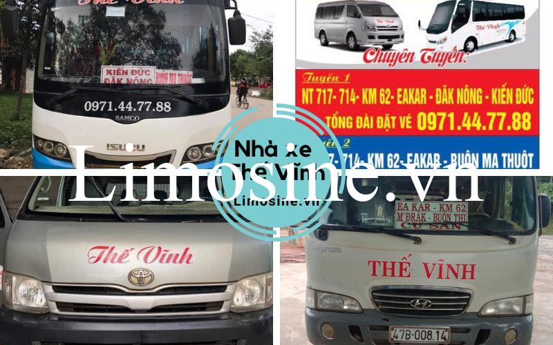 Nhà xe Thế Vĩnh - Bến xe và số điện thoại đặt vé Đắk Nông đi Đắk Lắk