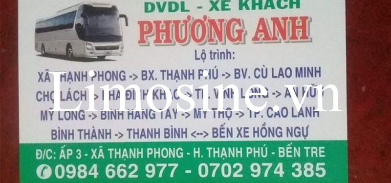 Top 5 Nhà xe Thạnh Phú đi Hồng Ngự xe Cao Lãnh Đồng Tháp Bến Tre