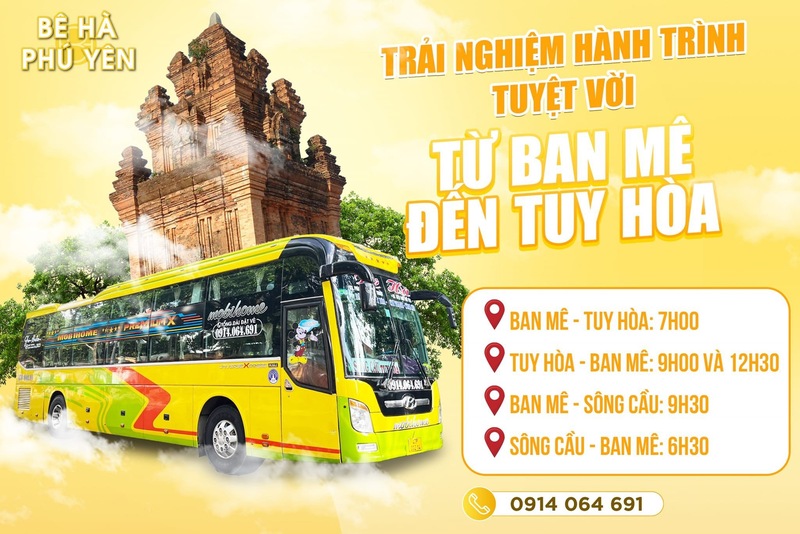 Top 6 Nhà xe Daklak đi Phú Yên xe khách Đắk Lắk Buôn Ma Thuột Tuy Hòa